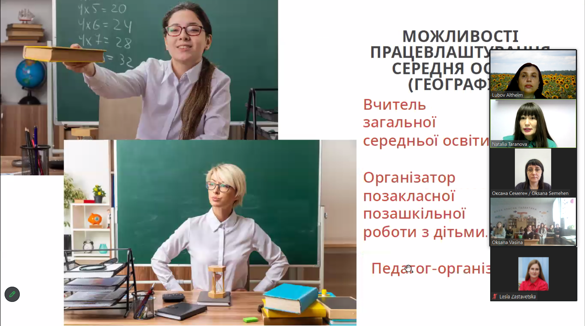 Доповідає Наталія Таранова